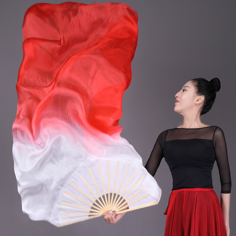 扇舞美真丝古风长绸扇儿童跳舞扇