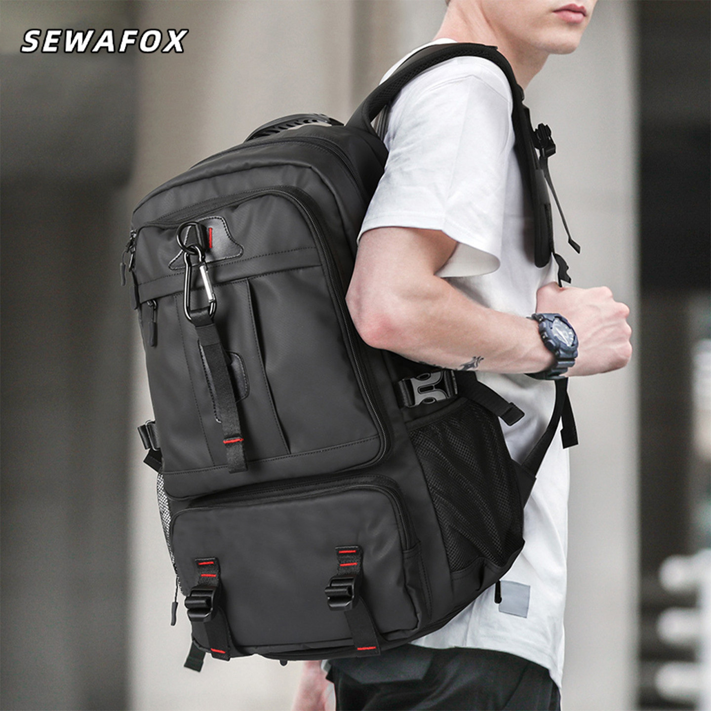 SEWAFOX男士机能大容量双肩包