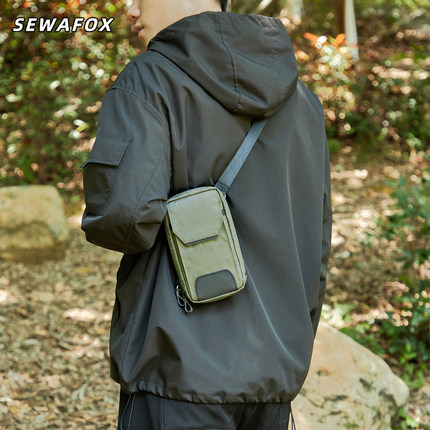 男士户外机能x-pac单肩包通勤便携斜跨包手机包胸包登山肩带挂包