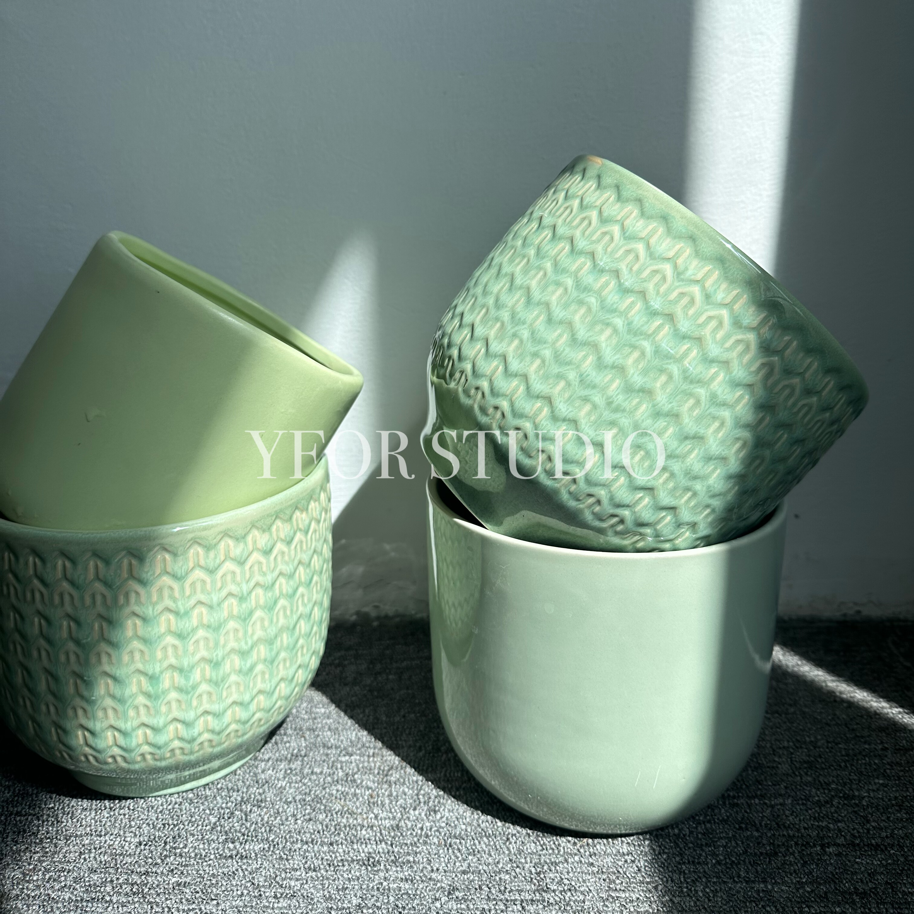 复古陶瓷无孔秋海棠蝴蝶兰花盆