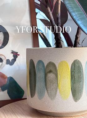 彩叶芋秋海棠兰类热植类植物出口外贸17cm 大口径家居陶瓷花盆