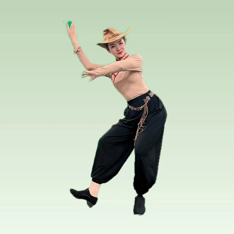 静静老师同款拉岗颂束脚裤