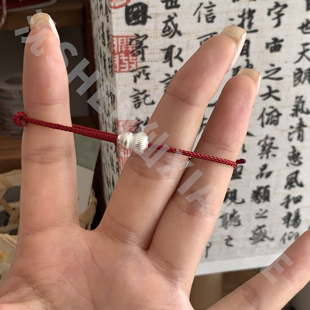 足银999葫芦红绳新年纯银编织手链送闺蜜生日礼物学生平价小众女