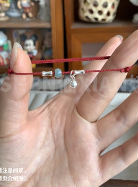 足银铃铛S925纯银竹节生日礼物女