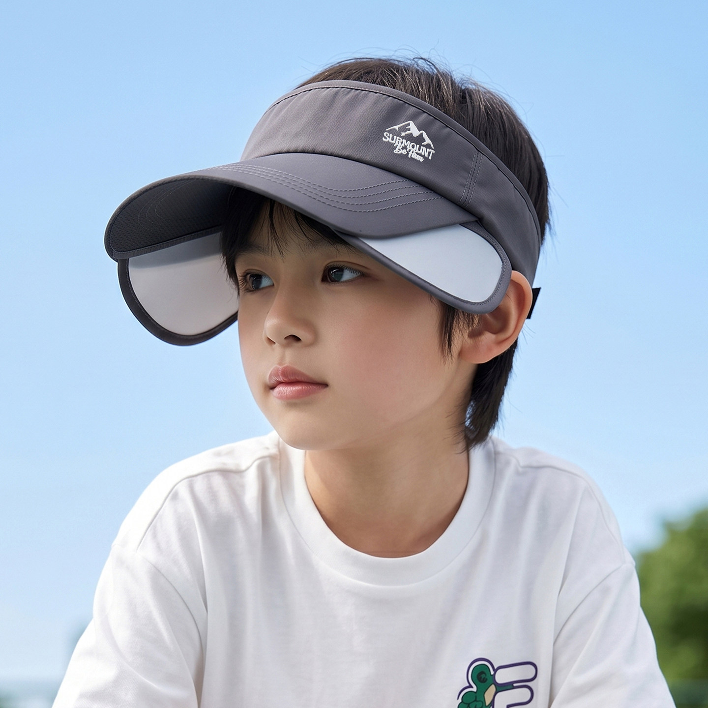 青少年防晒帽儿童帽子男童遮阳帽