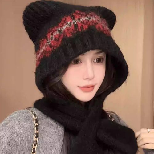 巴拉克子女秋冬加厚保暖护耳无檐