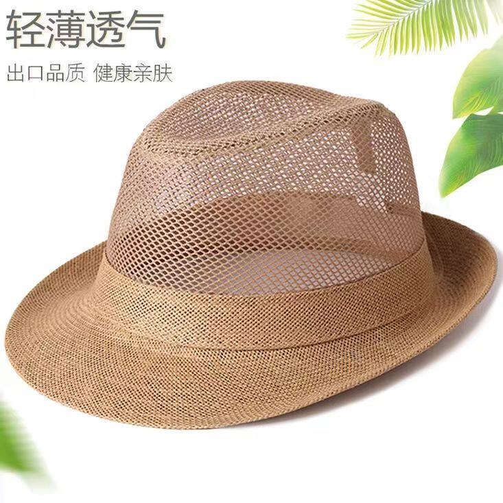 中老年人帽子男夏天礼帽遮阳帽