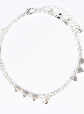 极速-Fashion jewelry fasthion tend metal triange Sequin laye