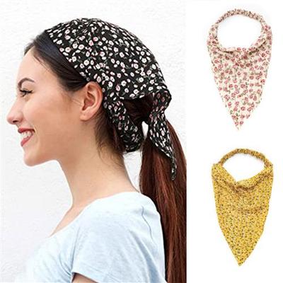 极速Summer Printting Hair Scarf HairbandK Headband Elastic T