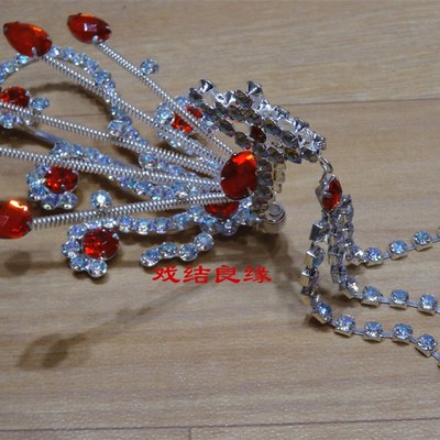 极速戏曲戏剧头面耳鬓帘簪子包头京剧青衣花旦P头饰边凤左右小偏