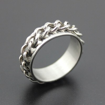 极速Hiagh Quality Titanium Steel Rotatable Rings Mens Stain