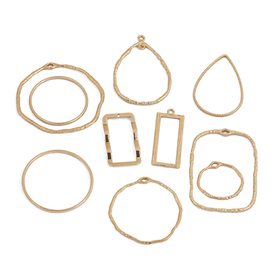 极速Zinc Alloy Hollowp Frame Open Back Bezel Pendants Geomet