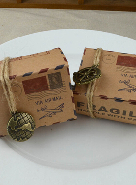 极速50pcs/pack Air mails airplane travel theme vintage favor