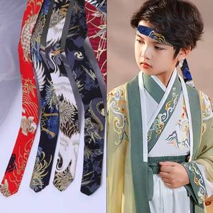 极速儿童汉服男h童头饰男孩帽子发髻古装国学书生古风发带抹额配