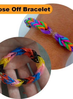 极速500pcs 11ix6mm Transparent Loom Rubber Bands S Clips for