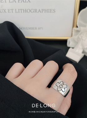 极速2021c New Korean Style Flower Rings for Women Punk ndy V