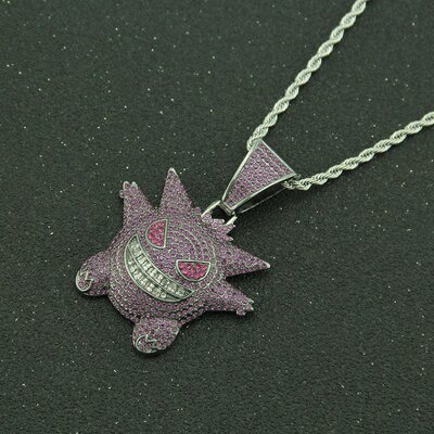 极速Bling Gengarl Hip Hop Pendants Necklace elf Diamond Hip