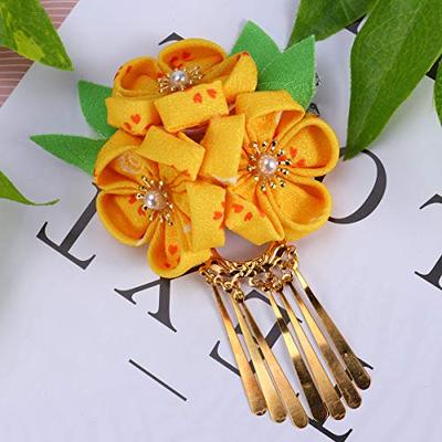 极速Amosfun Japanese Hairpiwn Kimono Flower Hair Clip Kanzas