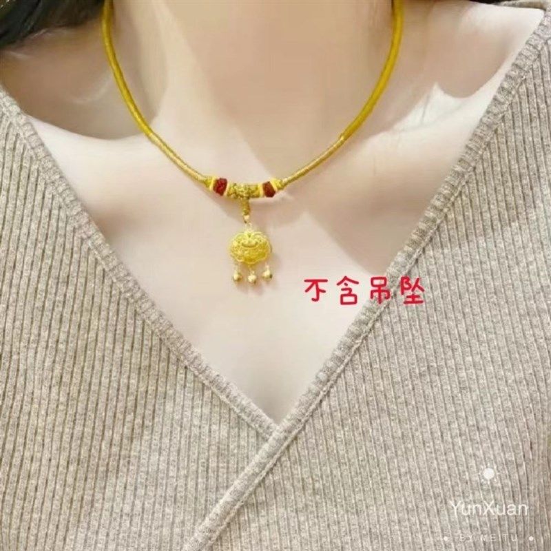 极速编绳宝宝g婴儿编织平安项链吊坠金锁长命锁项圈手工挂绳绳儿,饰品/流行首饰/时尚饰品新,绳,淘宝优惠券,粉丝福利购,淘宝优惠卷