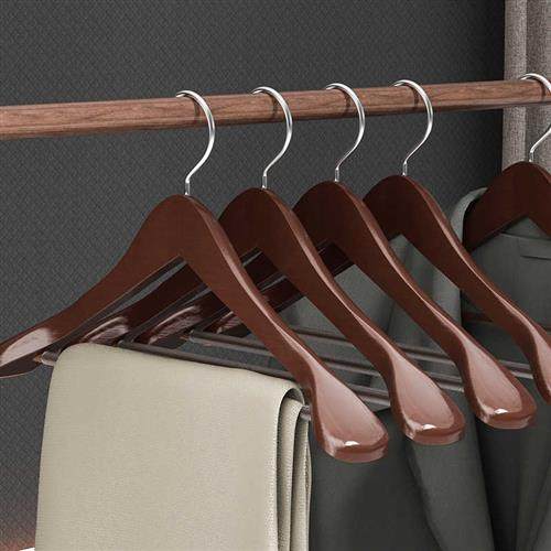 极速宽肩实木衣架木质无痕酒店家用挂衣架西N装西服套装大衣晾凉