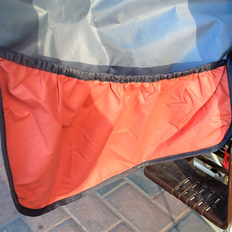 极速电动车雨棚四季防p风棚带纱网脚套自行车儿童后置座椅遮阳棚