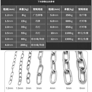 极速304不锈钢链条o无缝铁链条长环短环晾衣链铁锁链挂钩起重链铁