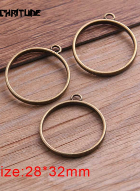 极速10Pcs 2f8*32mm 7 Color Alloy Jewelry Accessories Circula