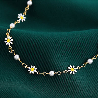 极速2023 Summher New Daisy Flower Chain Anklets for Women Be
