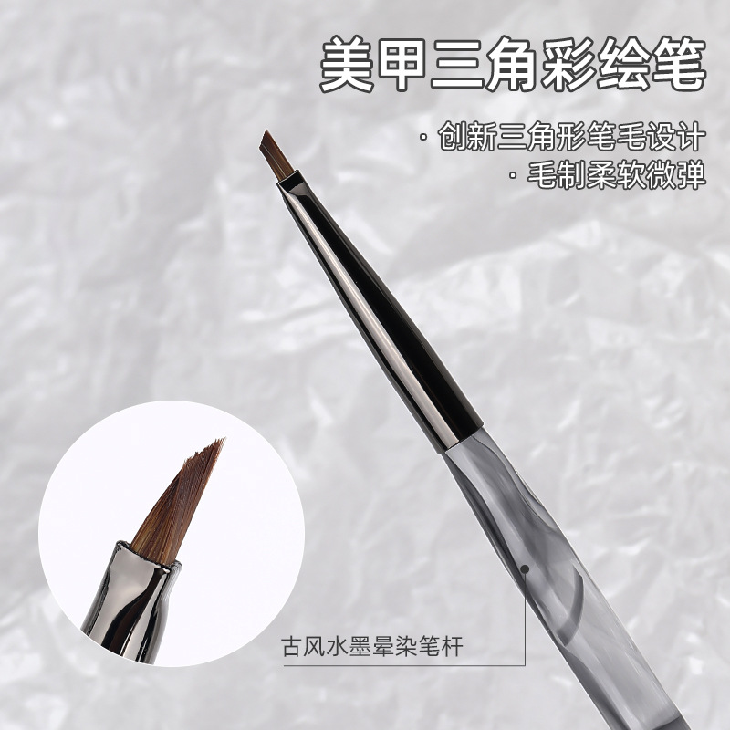 美甲三角彩绘笔画蝴蝶画花瓣画叶子新款彩绘胶压花笔工具
