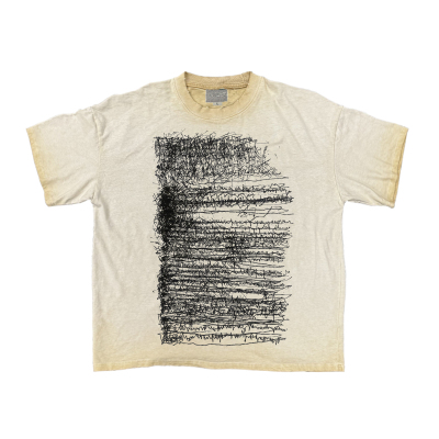 MELANIN 黑色素刺青 做旧渐变水洗短袖破洞颓废风暗黑小众t恤