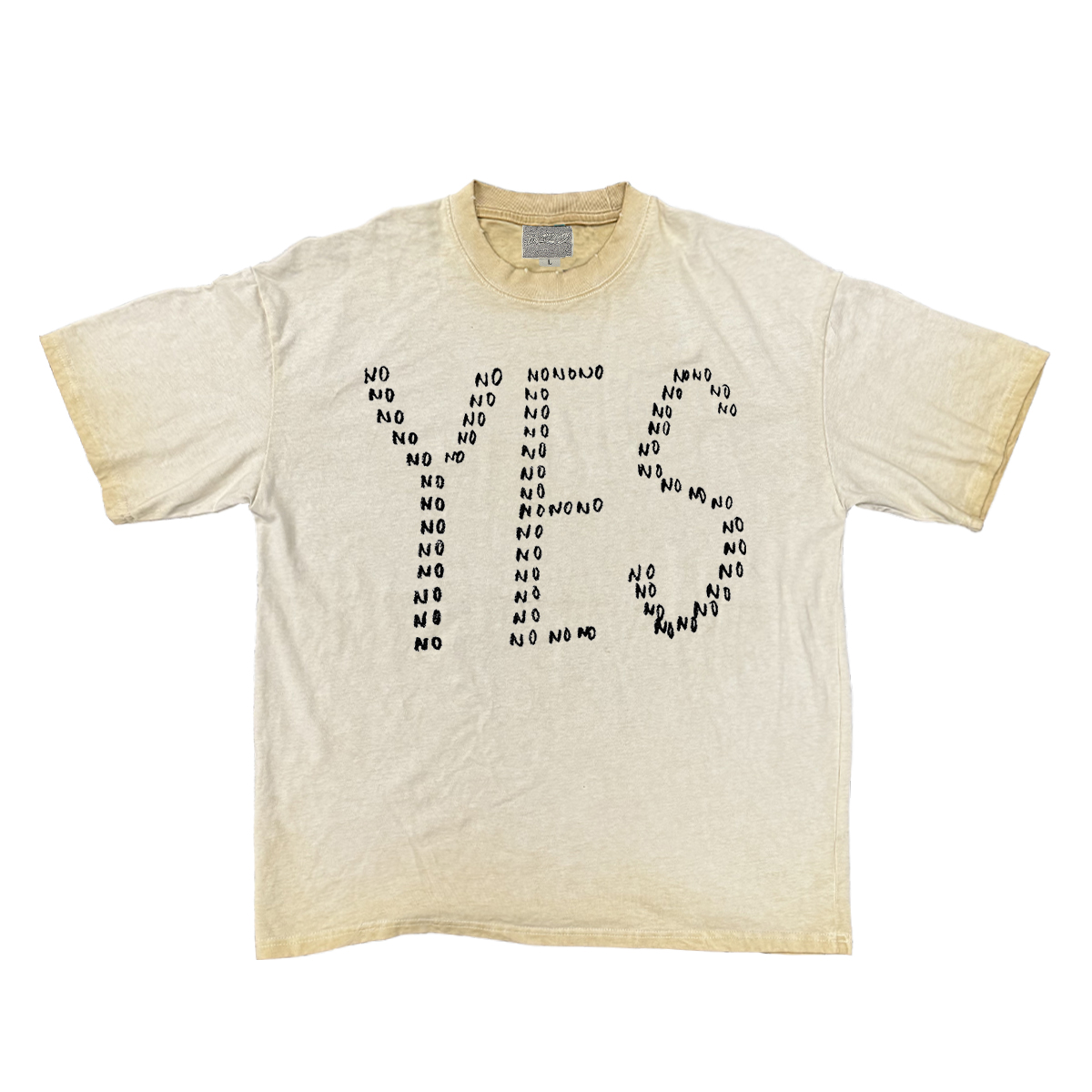 MELANIN 黑色素刺青 重磅渐变破洞水洗做旧短袖t恤喷绘正肩小领口