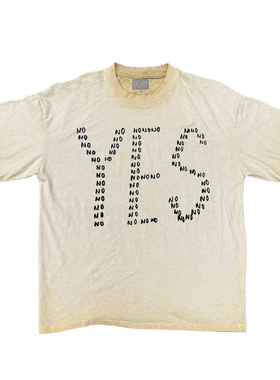 MELANIN 黑色素刺青 重磅渐变破洞水洗做旧短袖t恤喷绘正肩小领口