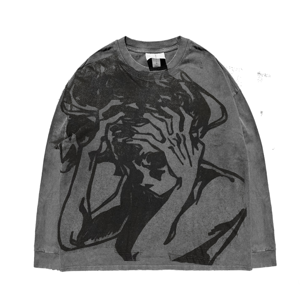 vintage嘻哈潮流长袖T恤