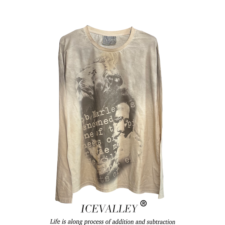 MELANIN 黑色素刺青  个性设计感小众美式oversize百搭长袖T恤