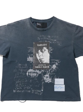 MELANIN 黑色素刺青暗黑系中性无性别复古张力个性摇滚潮流T恤