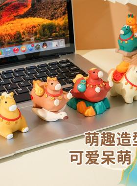 马上有钱卡通萌态唐风小马公仔桌面摆件可爱创意招财装饰品小礼物