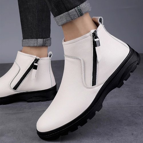 马丁靴男款高帮冬季加绒2025新款短靴软皮中帮男士切尔西靴子真皮