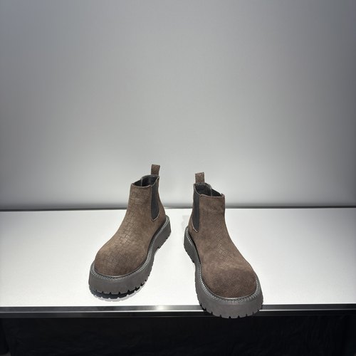 马丁靴男中帮冬季2025新款工装短靴英伦风高帮男士切尔西靴子真皮