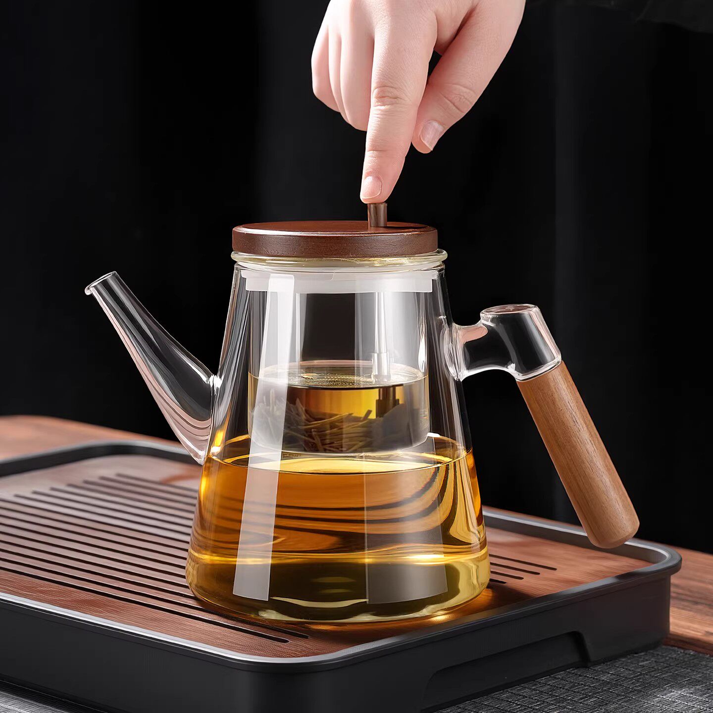 家用泡茶壶飘逸杯2026新款玻璃内胆茶水分离器加厚办公室茶具套装