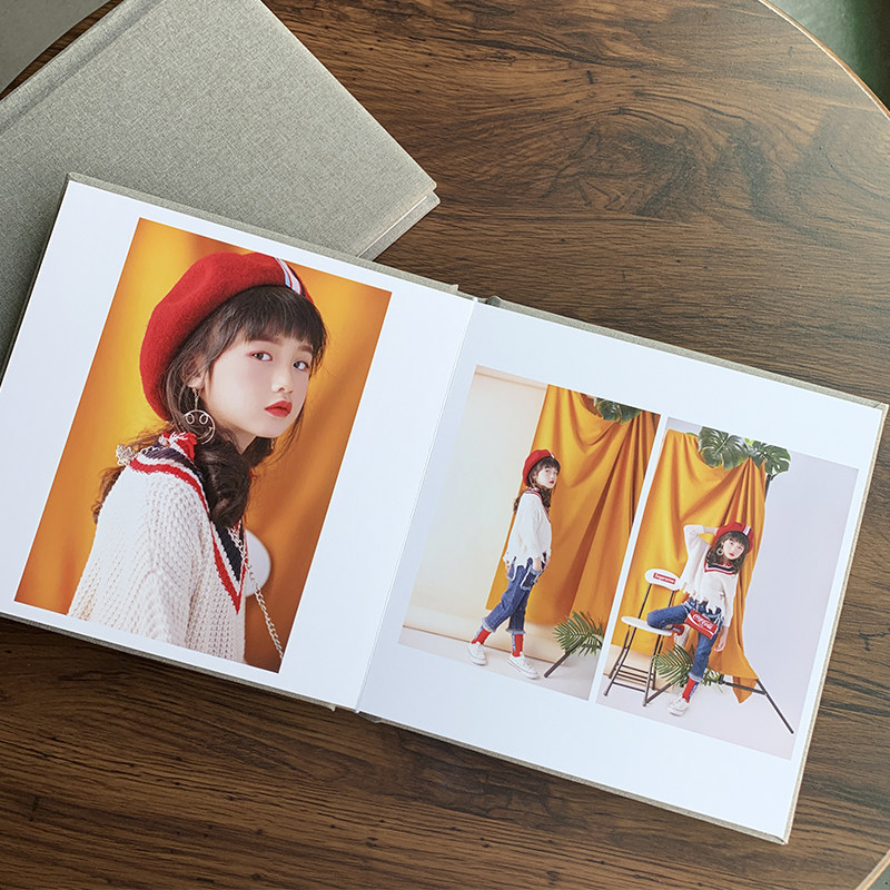 影楼相册定制婚纱照宝宝成长纪念册制h作写真照片情侣父情人节礼