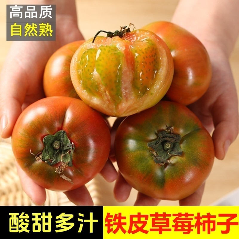 丹东草莓柿子铁皮西红柿自然新鲜水果熟绿腚番茄生吃应季包邮,水产肉类/新鲜蔬果/熟食,番茄,淘宝优惠券,粉丝福利购,淘宝优惠卷