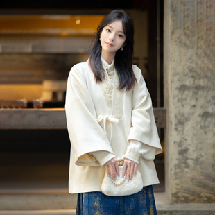 知则汉元素对穿交领上衣新中式国风日常明制汉服女【黛行玄影】