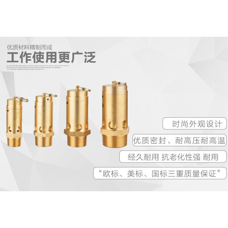 国标A28X-16T安全阀螺杆机安全阀DN10-DN50全铜空压机用安全阀