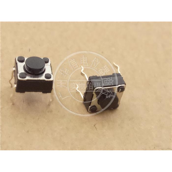 轻触开关6X6X4.3MM 4脚 柄长1MM