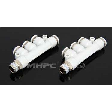 MHPC 气动快速接头气管快插螺纹五通PKB4-M5