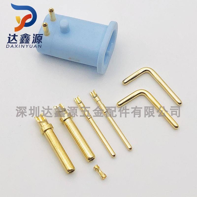 现货供应 冠簧 冠簧连接器1.2公母焊线折弯端子冠簧铜针插针pin针