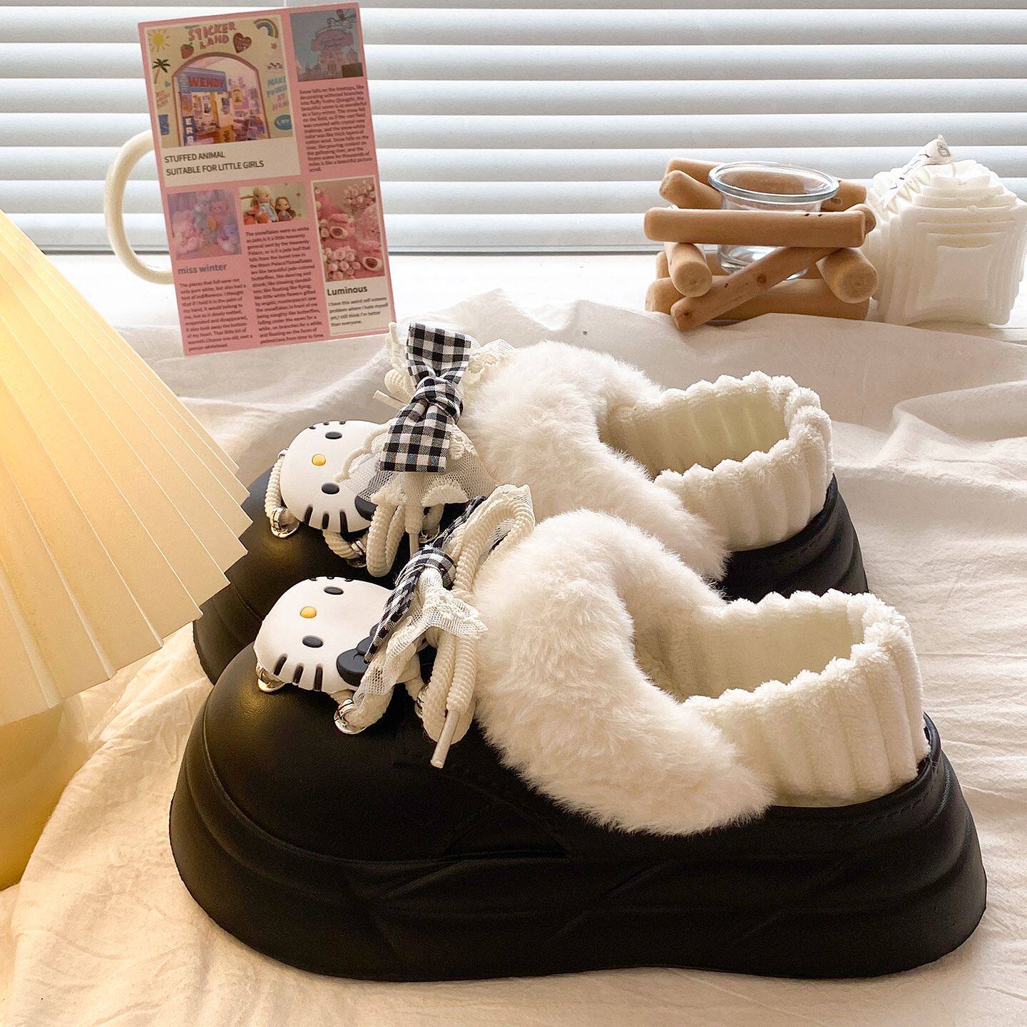 棉洞洞鞋2025秋冬加绒保暖外穿eva甜美百搭减龄包头棉鞋女可拆卸