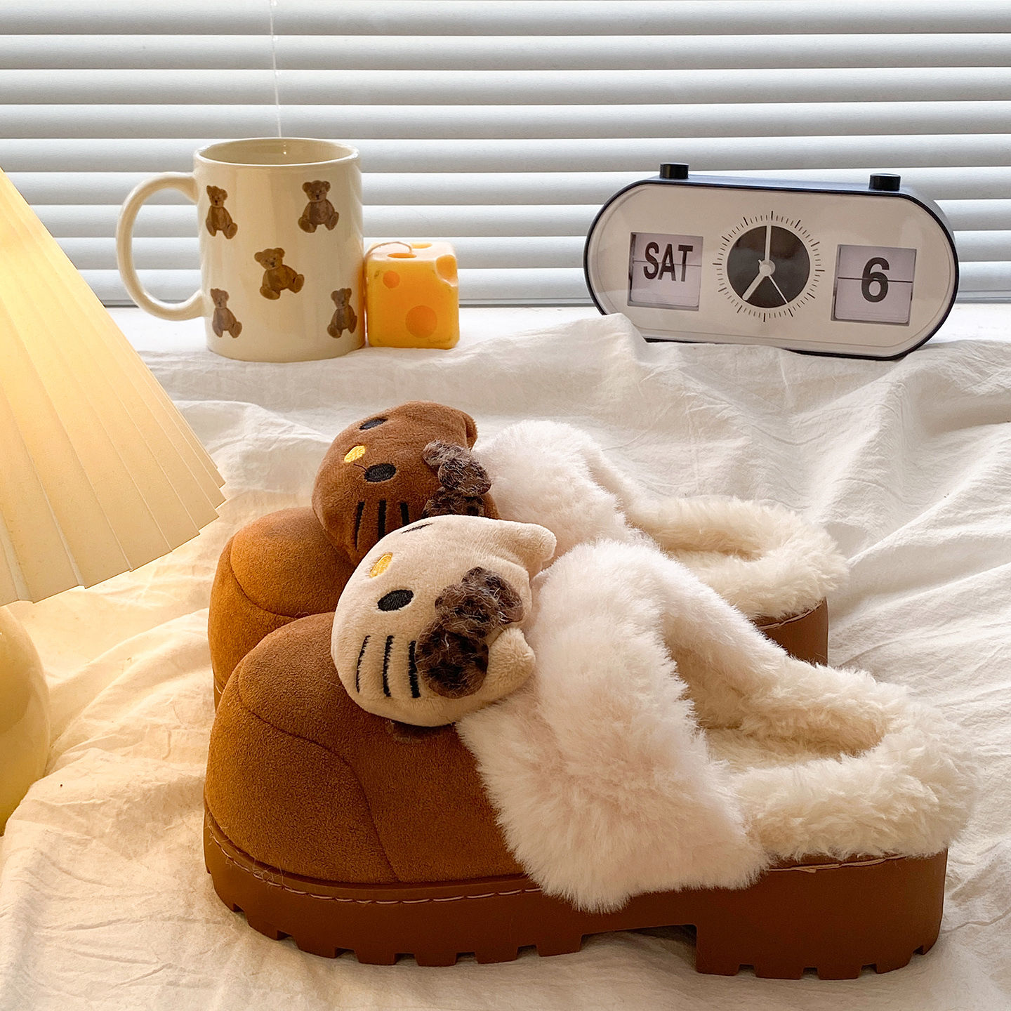 棉拖鞋女士2025秋冬季新款室内居家毛绒可爱保暖EVA厚底棉鞋卡通