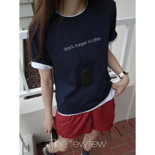 T恤 纯棉原创主题印花正肩圆领休闲基础百搭短袖 The fewfew