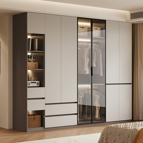 莫干山衣柜家用卧室玻璃门大衣橱